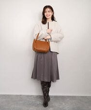 BPKAG33280 MK MICHEL KLEIN BAG(MK ミッシェルクラン バッグ) [2WAY]リングデザイン牛革コンパクトトート キャメル