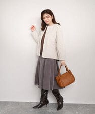 BPKAG33280 MK MICHEL KLEIN BAG(MK ミッシェルクラン バッグ) [2WAY]リングデザイン牛革コンパクトトート キャメル