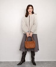 BPKAG33280 MK MICHEL KLEIN BAG(MK ミッシェルクラン バッグ) [2WAY]リングデザイン牛革コンパクトトート キャメル