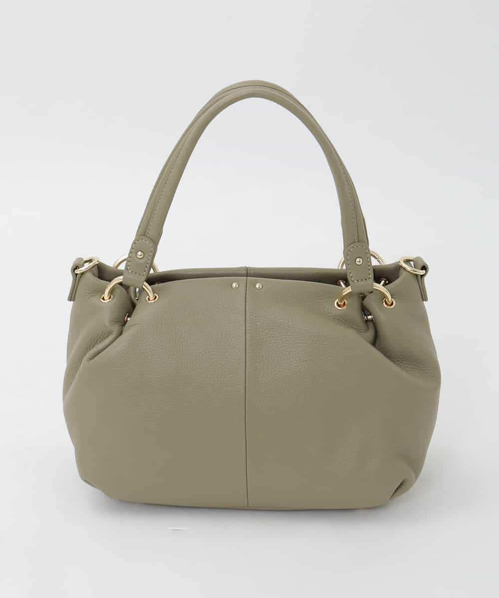 BPKAG33280 MK MICHEL KLEIN BAG(MK ミッシェルクラン バッグ) [2WAY]リングデザイン牛革コンパクトトート カーキ