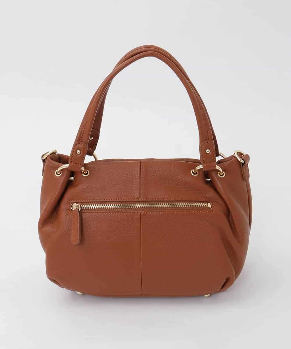 BPKAG33280 MK MICHEL KLEIN BAG(MK ミッシェルクラン バッグ) [2WAY]リングデザイン牛革コンパクトトート キャメル