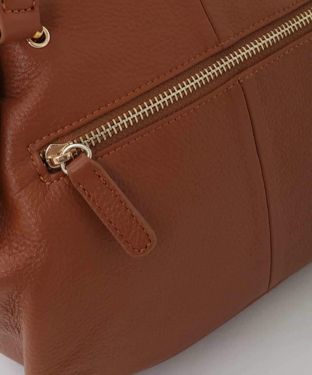 BPKAG33280 MK MICHEL KLEIN BAG(MK ミッシェルクラン バッグ) [2WAY]リングデザイン牛革コンパクトトート キャメル