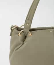 BPKAG33280 MK MICHEL KLEIN BAG(MK ミッシェルクラン バッグ) [2WAY]リングデザイン牛革コンパクトトート キャメル