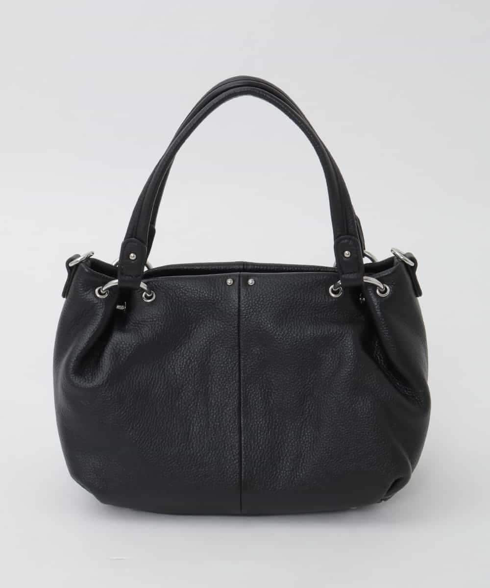 BPKAG33280 MK MICHEL KLEIN BAG(MK ミッシェルクラン バッグ) [2WAY]リングデザイン牛革コンパクトトート ブラック
