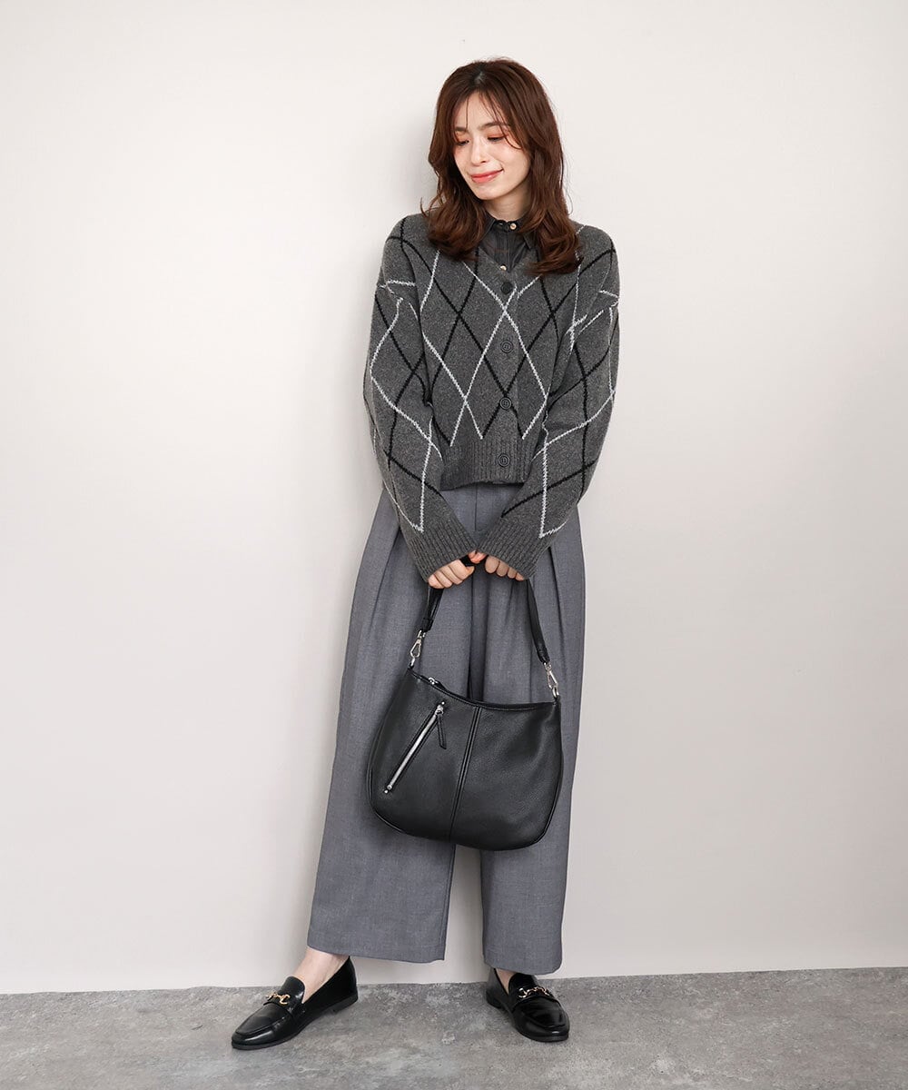 BPKAG34280 MK MICHEL KLEIN BAG(MK ミッシェルクラン バッグ) [2WAY]アシメファスナーレザーデザインバッグ ブラウン