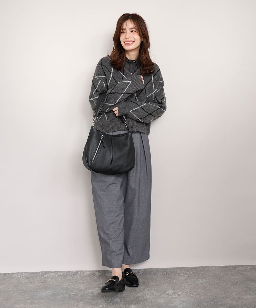 BPKAG34280 MK MICHEL KLEIN BAG(MK ミッシェルクラン バッグ) [2WAY]アシメファスナーレザーデザインバッグ ブラウン