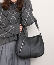 BPKAG34280 MK MICHEL KLEIN BAG(MK ミッシェルクラン バッグ) [2WAY]アシメファスナーレザーデザインバッグ ブラック