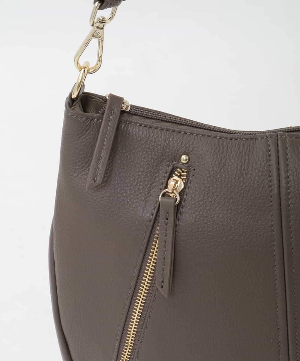 BPKAG34280 MK MICHEL KLEIN BAG(MK ミッシェルクラン バッグ) [2WAY]アシメファスナーレザーデザインバッグ ブラウン