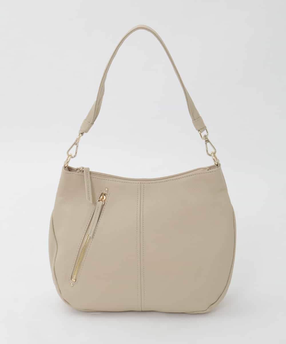 BPKAG34280 MK MICHEL KLEIN BAG(MK ミッシェルクラン バッグ) [2WAY]アシメファスナーレザーデザインバッグ アイボリー
