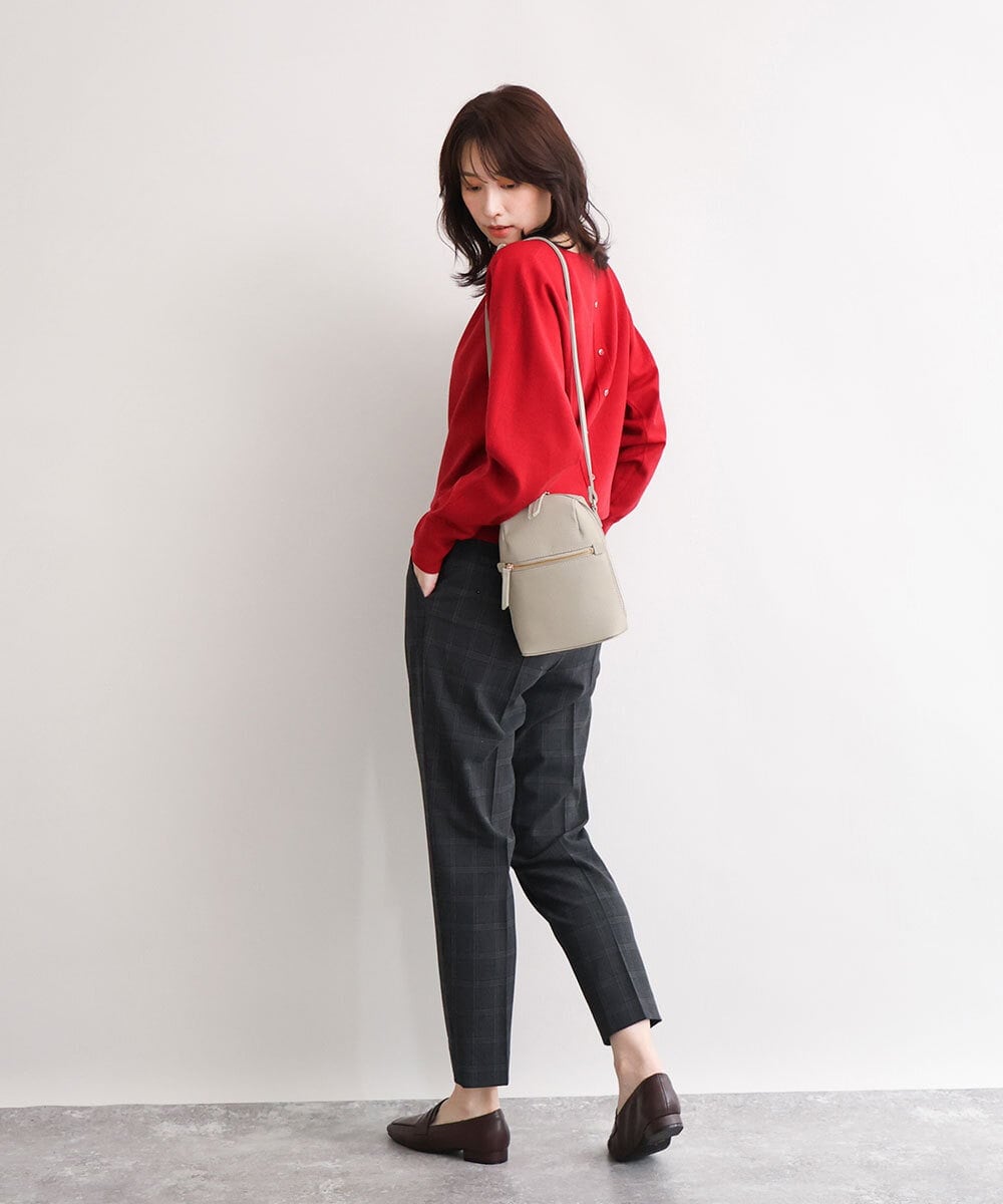 BPKAG80190 MK MICHEL KLEIN BAG(MK ミッシェルクラン バッグ) [300g以下の軽量]牛革ラウンドジップショルダーバッグ グリーン