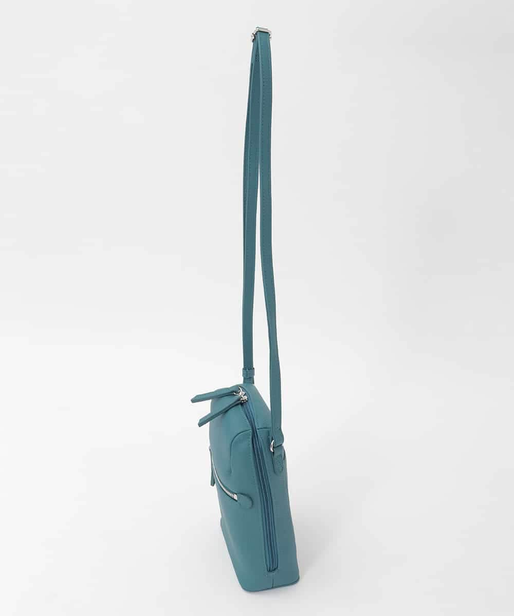 BPKAG80190 MK MICHEL KLEIN BAG(MK ミッシェルクラン バッグ) [300g以下の軽量]牛革ラウンドジップショルダーバッグ ライトグリーン