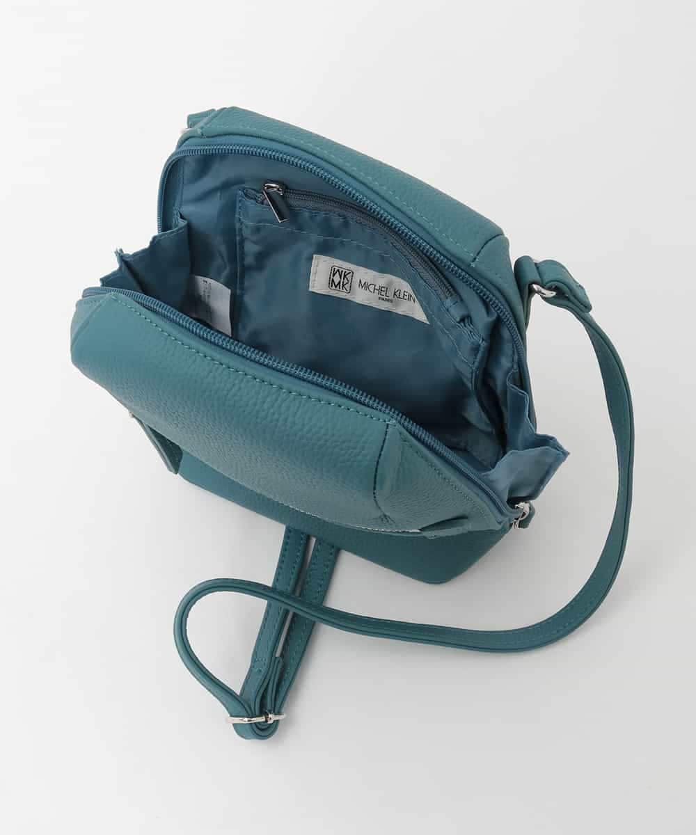 BPKAG80190 MK MICHEL KLEIN BAG(MK ミッシェルクラン バッグ) [300g以下の軽量]牛革ラウンドジップショルダーバッグ ライトグリーン