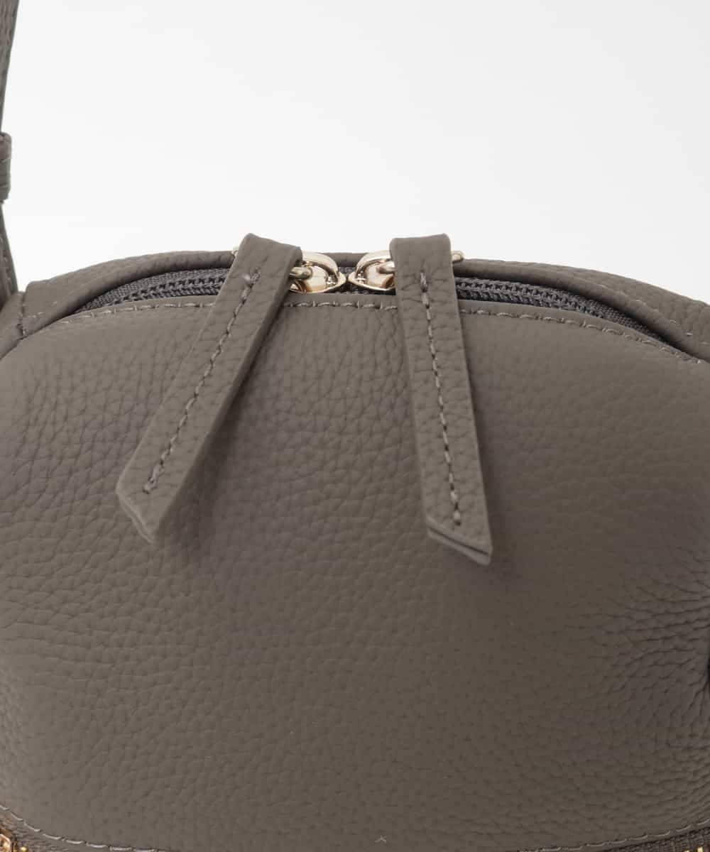 BPKAG80190 MK MICHEL KLEIN BAG(MK ミッシェルクラン バッグ) [300g以下の軽量]牛革ラウンドジップショルダーバッグ ライトグリーン