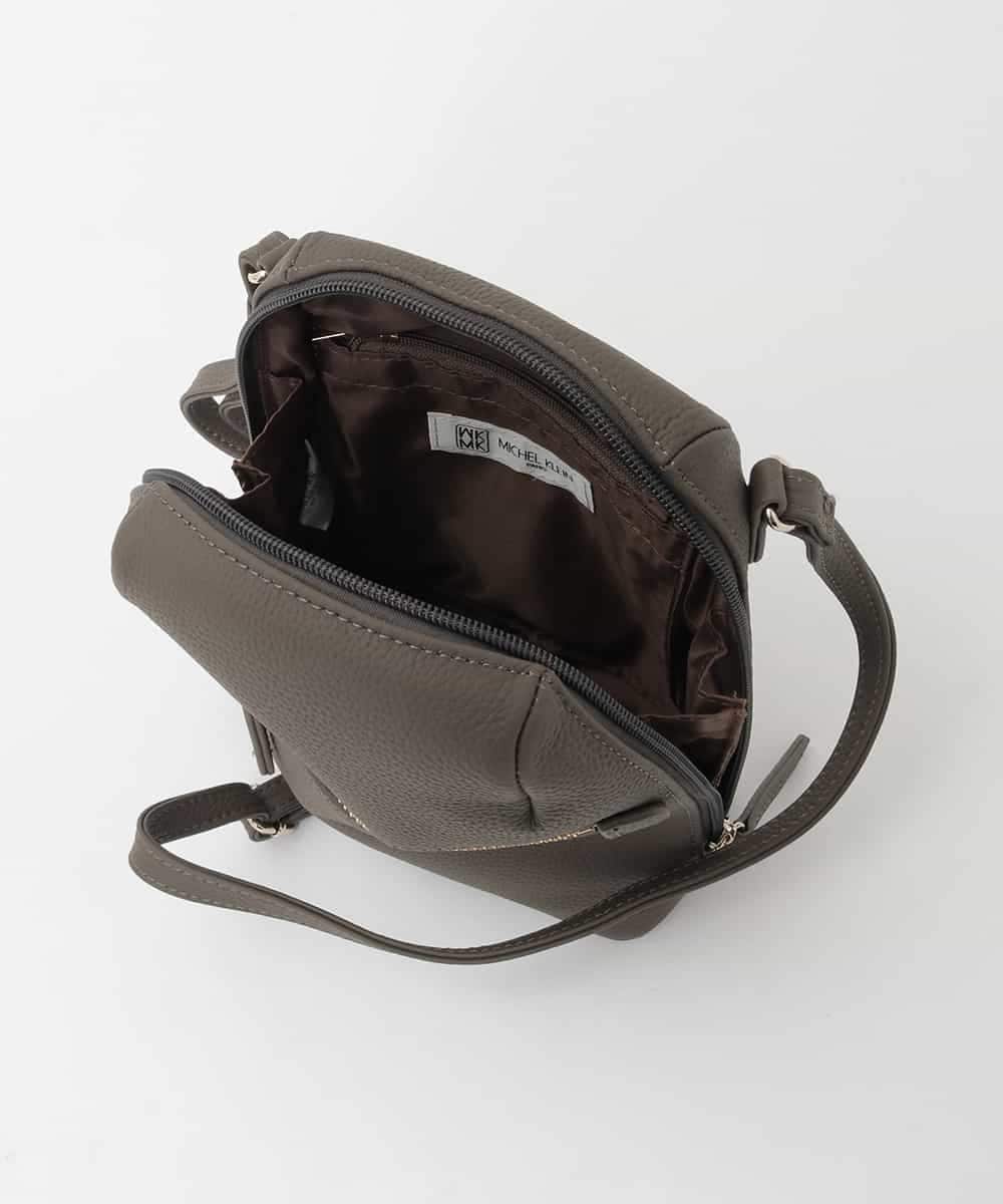 BPKAG80190 MK MICHEL KLEIN BAG(MK ミッシェルクラン バッグ) [300g以下の軽量]牛革ラウンドジップショルダーバッグ ライトグリーン