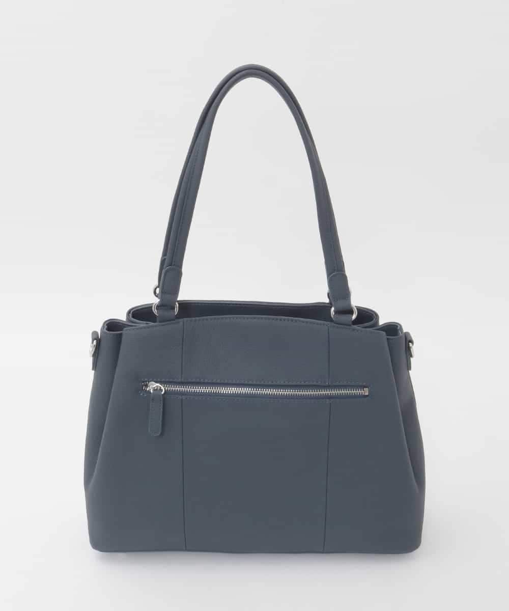 BPKAG81330 MK MICHEL KLEIN BAG(MK ミッシェルクラン バッグ) [2WAY/A4収納可]サークルメタルデザイン牛革トートバッグ ネイビー