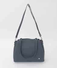 BPKAG81330 MK MICHEL KLEIN BAG(MK ミッシェルクラン バッグ) [2WAY/A4収納可]サークルメタルデザイン牛革トートバッグ ネイビー