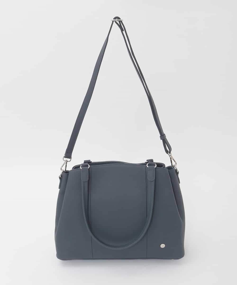 BPKAG81330 MK MICHEL KLEIN BAG(MK ミッシェルクラン バッグ) [2WAY/A4収納可]サークルメタルデザイン牛革トートバッグ ネイビー