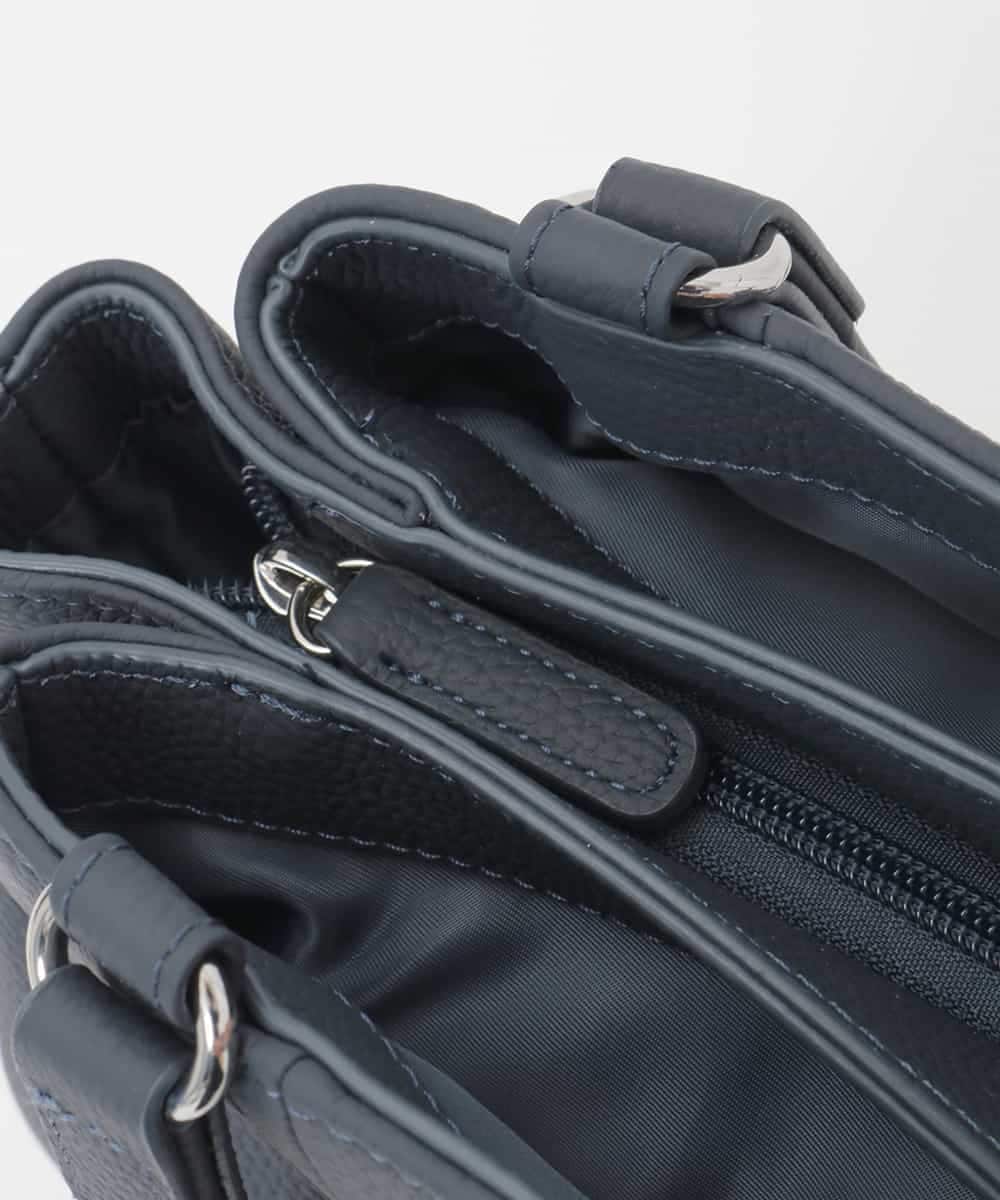BPKAG81330 MK MICHEL KLEIN BAG(MK ミッシェルクラン バッグ) [2WAY/A4収納可]サークルメタルデザイン牛革トートバッグ ネイビー