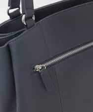 BPKAG81330 MK MICHEL KLEIN BAG(MK ミッシェルクラン バッグ) [2WAY/A4収納可]サークルメタルデザイン牛革トートバッグ ネイビー