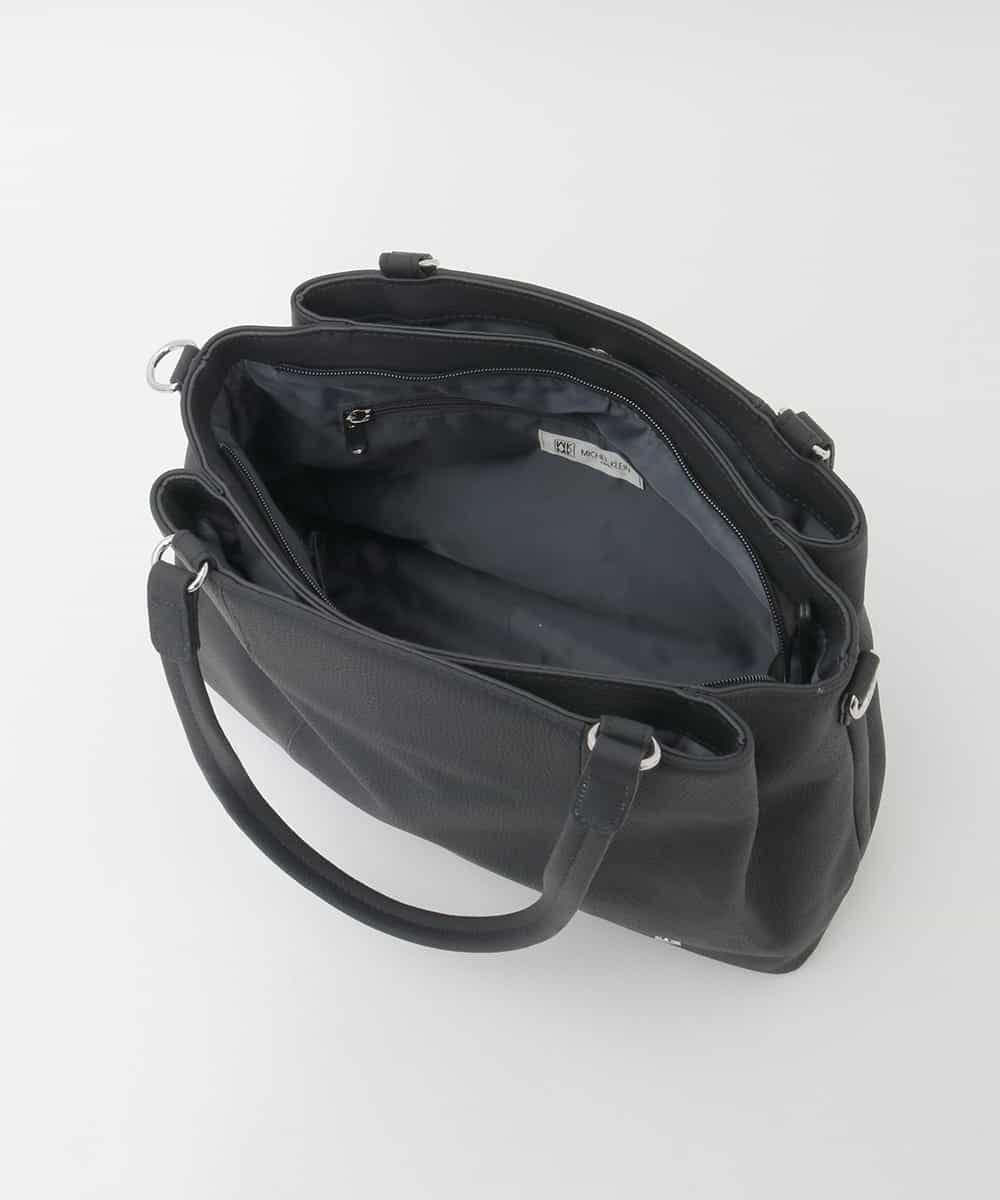 BPKAG81330 MK MICHEL KLEIN BAG(MK ミッシェルクラン バッグ) [2WAY/A4収納可]サークルメタルデザイン牛革トートバッグ ネイビー