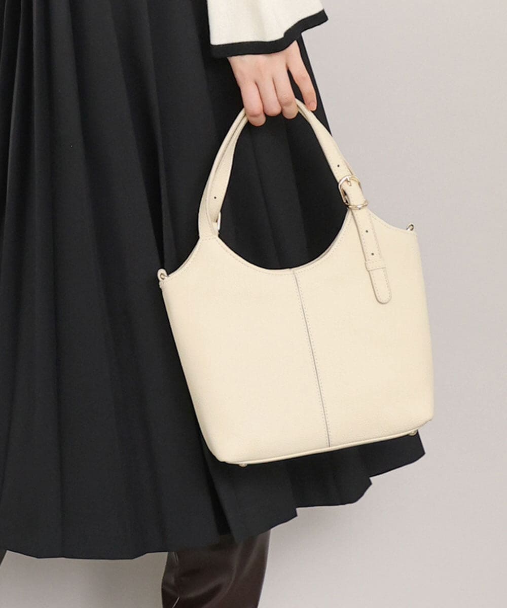 BPKAG86290 MK MICHEL KLEIN BAG [2WAY]ベルトデザインレザーミニトート