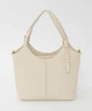 BPKAG86290 MK MICHEL KLEIN BAG(MK ミッシェルクラン バッグ) [2WAY]ベルトデザインレザーミニトート アイボリー