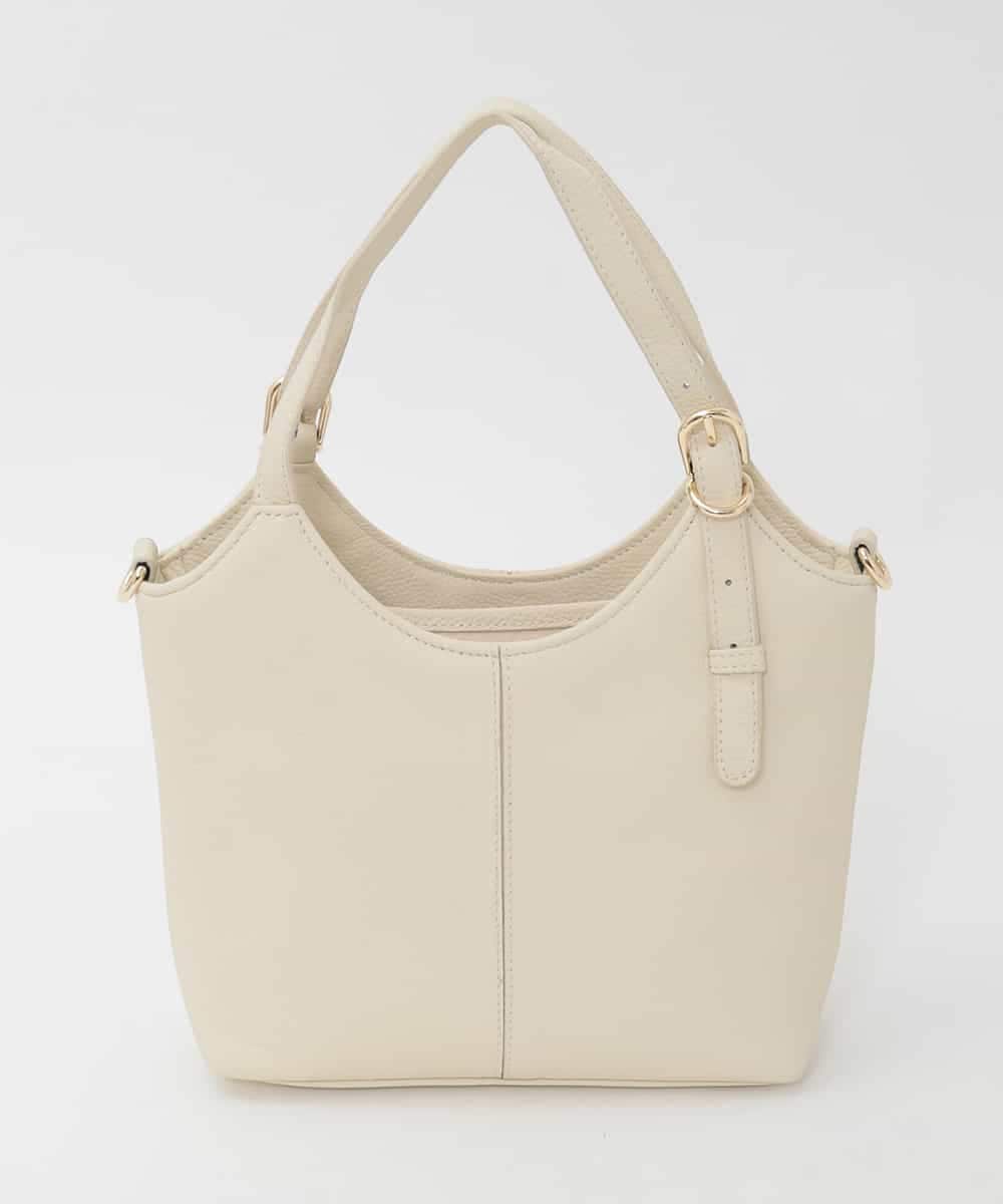 BPKAG86290 MK MICHEL KLEIN BAG(MK ミッシェルクラン バッグ) [2WAY]ベルトデザインレザーミニトート アイボリー
