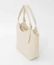 BPKAG86290 MK MICHEL KLEIN BAG(MK ミッシェルクラン バッグ) [2WAY]ベルトデザインレザーミニトート アイボリー