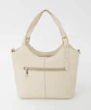 BPKAG86290 MK MICHEL KLEIN BAG(MK ミッシェルクラン バッグ) [2WAY]ベルトデザインレザーミニトート アイボリー