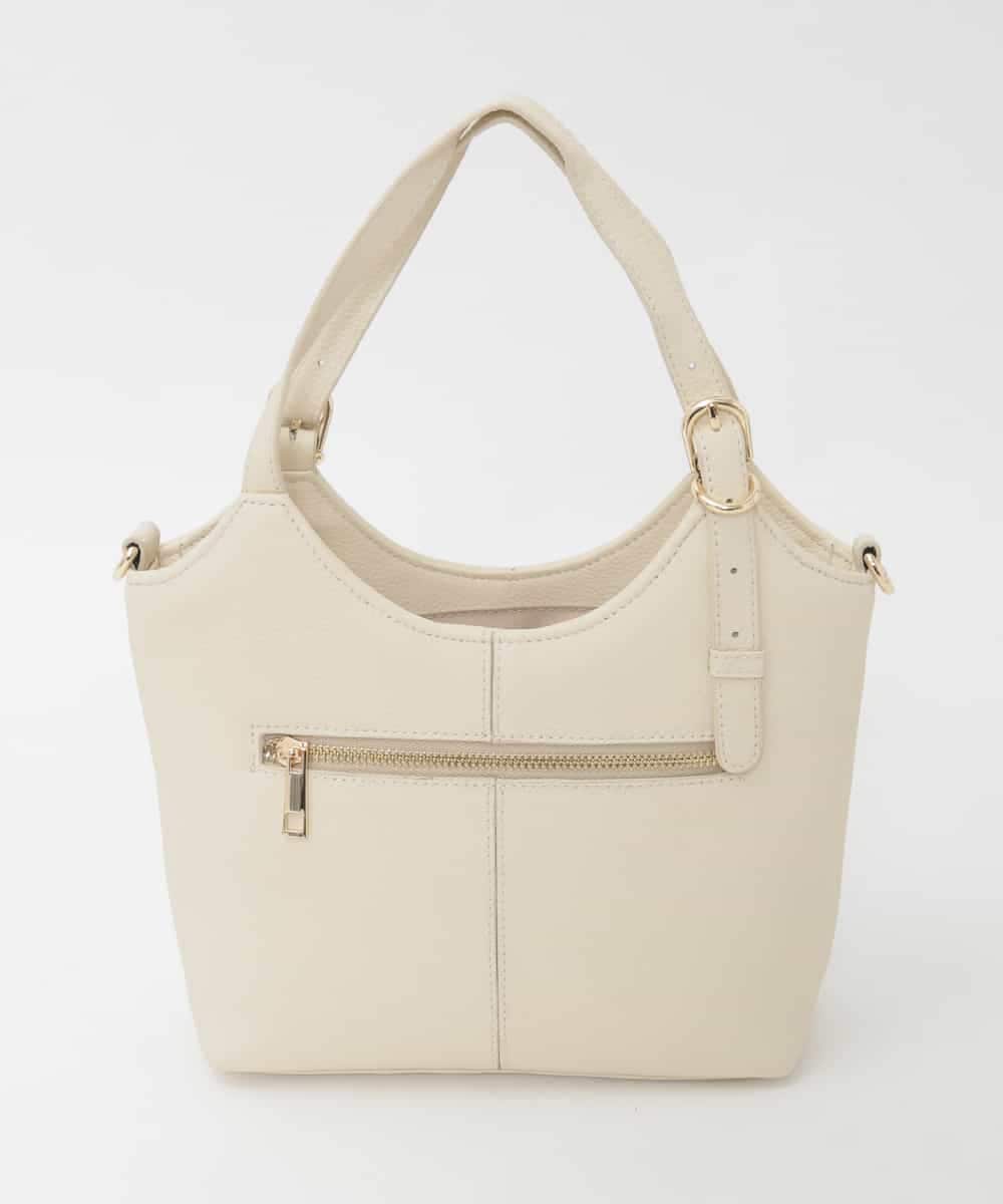 BPKAG86290 MK MICHEL KLEIN BAG(MK ミッシェルクラン バッグ) [2WAY]ベルトデザインレザーミニトート アイボリー