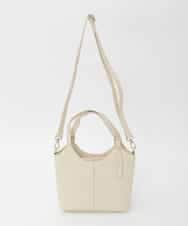 BPKAG86290 MK MICHEL KLEIN BAG(MK ミッシェルクラン バッグ) [2WAY]ベルトデザインレザーミニトート アイボリー