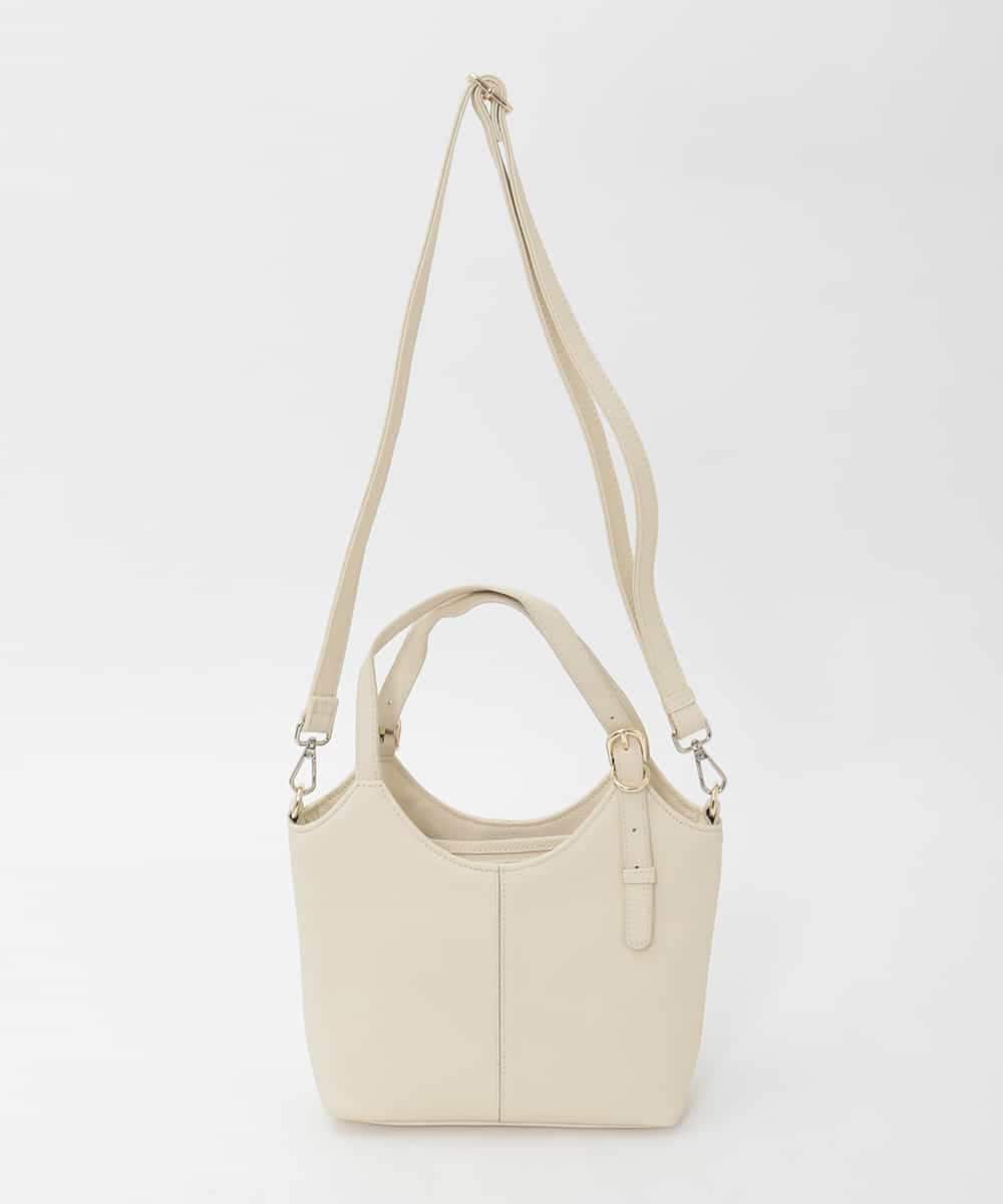 BPKAG86290 MK MICHEL KLEIN BAG(MK ミッシェルクラン バッグ) [2WAY]ベルトデザインレザーミニトート アイボリー