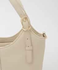 BPKAG86290 MK MICHEL KLEIN BAG(MK ミッシェルクラン バッグ) [2WAY]ベルトデザインレザーミニトート アイボリー