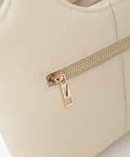 BPKAG86290 MK MICHEL KLEIN BAG(MK ミッシェルクラン バッグ) [2WAY]ベルトデザインレザーミニトート アイボリー