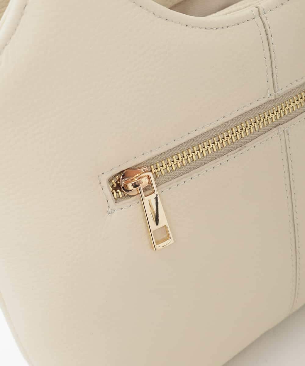 BPKAG86290 MK MICHEL KLEIN BAG(MK ミッシェルクラン バッグ) [2WAY]ベルトデザインレザーミニトート アイボリー