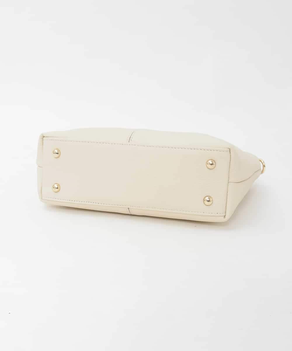 BPKAG86290 MK MICHEL KLEIN BAG(MK ミッシェルクラン バッグ) [2WAY]ベルトデザインレザーミニトート アイボリー