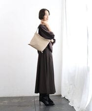 BPKAG87280 MK MICHEL KLEIN BAG(MK ミッシェルクラン バッグ) [2WAY]タックデザイン牛革スクエアショルダーバッグ ベージュ