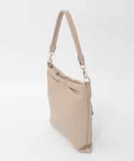 BPKAG87280 MK MICHEL KLEIN BAG(MK ミッシェルクラン バッグ) [2WAY]タックデザイン牛革スクエアショルダーバッグ ベージュ