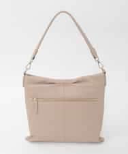 BPKAG87280 MK MICHEL KLEIN BAG(MK ミッシェルクラン バッグ) [2WAY]タックデザイン牛革スクエアショルダーバッグ ベージュ