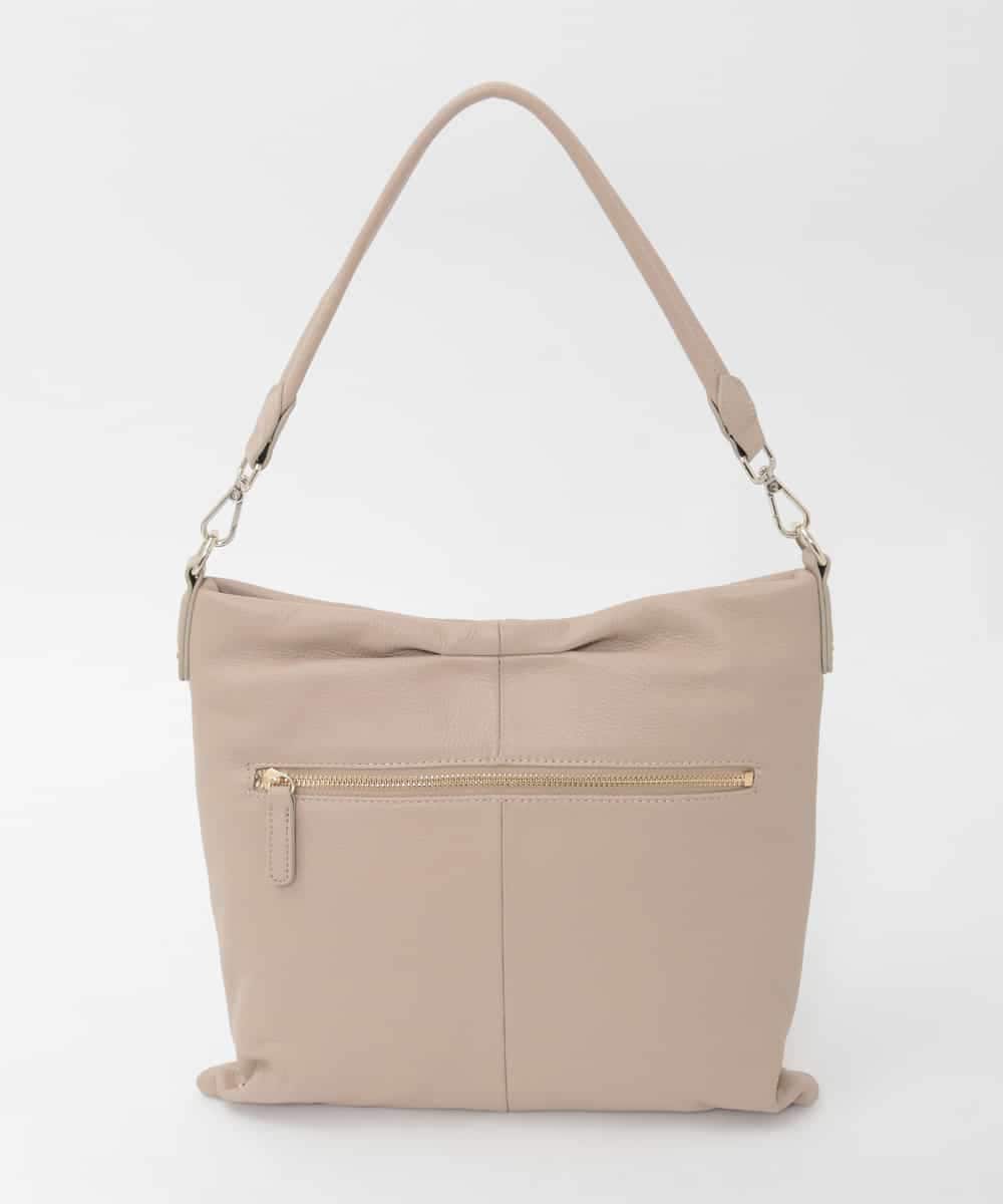 BPKAG87280 MK MICHEL KLEIN BAG(MK ミッシェルクラン バッグ) [2WAY]タックデザイン牛革スクエアショルダーバッグ ベージュ