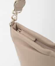 BPKAG87280 MK MICHEL KLEIN BAG(MK ミッシェルクラン バッグ) [2WAY]タックデザイン牛革スクエアショルダーバッグ ベージュ