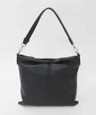 BPKAG87280 MK MICHEL KLEIN BAG(MK ミッシェルクラン バッグ) [2WAY]タックデザイン牛革スクエアショルダーバッグ ブラック