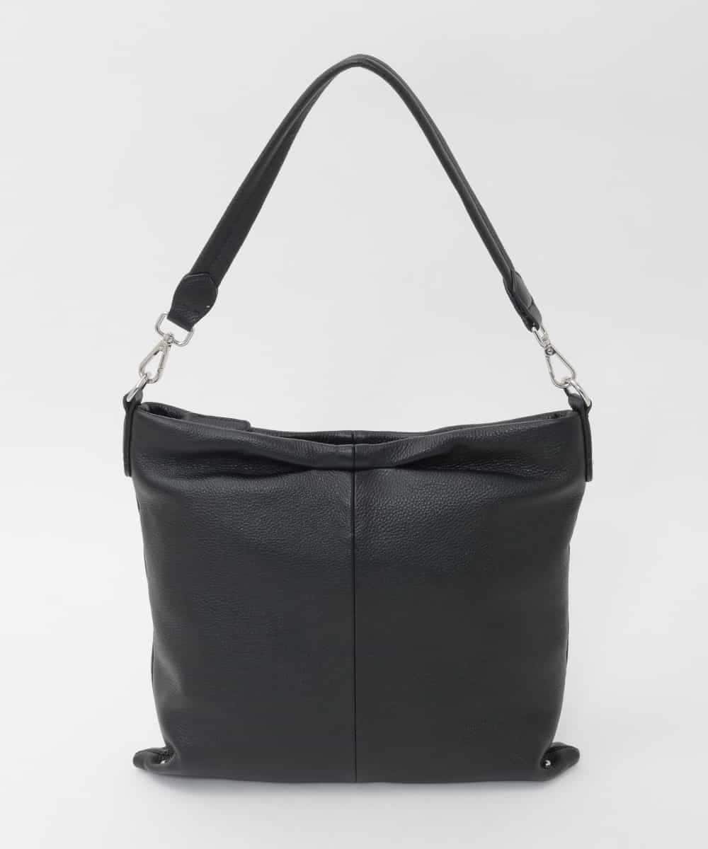 BPKAG87280 MK MICHEL KLEIN BAG(MK ミッシェルクラン バッグ) [2WAY]タックデザイン牛革スクエアショルダーバッグ ブラック
