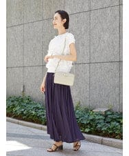 BPKAG88200 MK MICHEL KLEIN BAG(MK ミッシェルクラン バッグ) [軽量]カウレザースクエアミニショルダー アイボリー