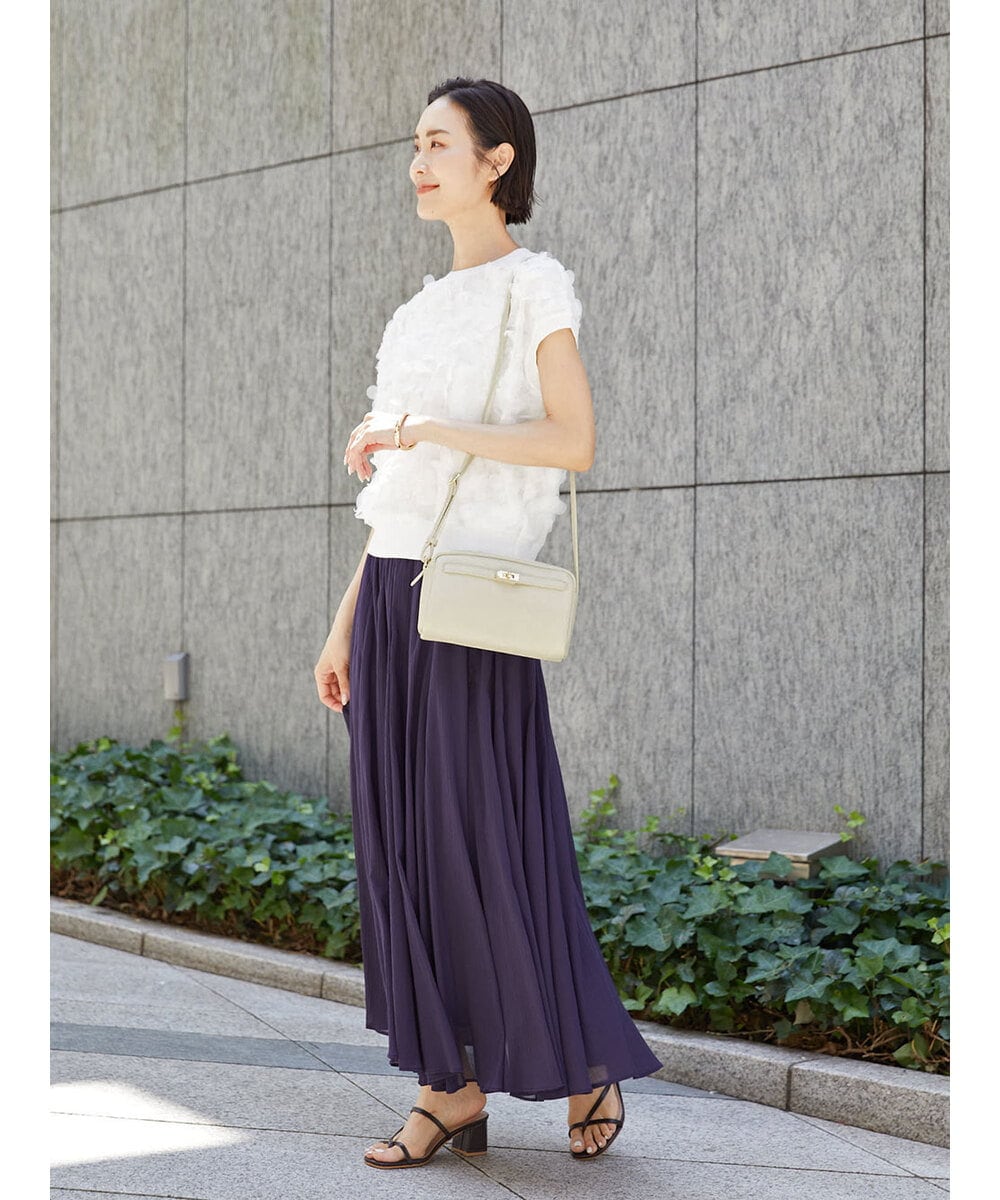 BPKAG88200 MK MICHEL KLEIN BAG(MK ミッシェルクラン バッグ) [軽量]カウレザースクエアミニショルダー アイボリー