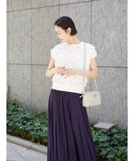 BPKAG88200 MK MICHEL KLEIN BAG(MK ミッシェルクラン バッグ) [軽量]カウレザースクエアミニショルダー アイボリー