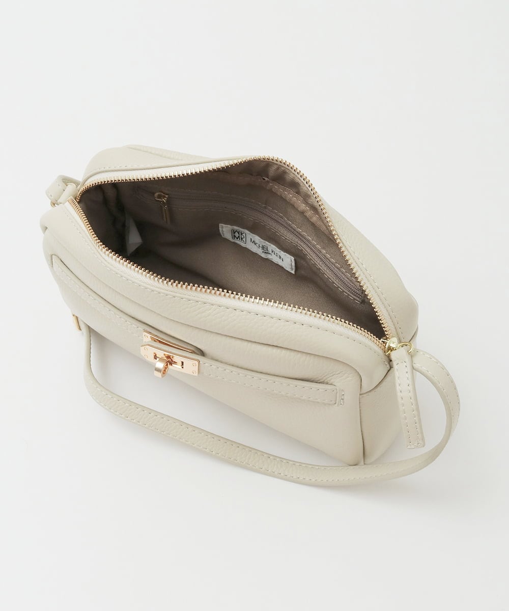 BPKAG88200 MK MICHEL KLEIN BAG(MK ミッシェルクラン バッグ) [軽量]カウレザースクエアミニショルダー ブラウン