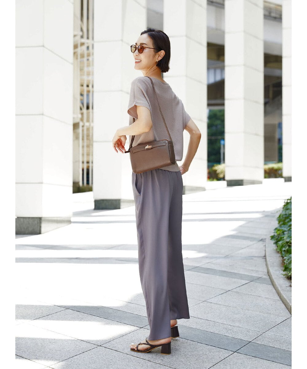BPKAG88200 MK MICHEL KLEIN BAG(MK ミッシェルクラン バッグ) [軽量]カウレザースクエアミニショルダー ブラウン