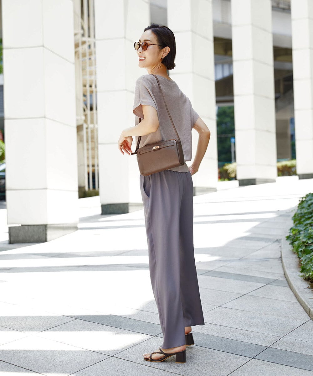 BPKAG88200 MK MICHEL KLEIN BAG(MK ミッシェルクラン バッグ) [軽量]カウレザースクエアミニショルダー ブラウン