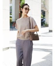 BPKAG88200 MK MICHEL KLEIN BAG(MK ミッシェルクラン バッグ) [軽量]カウレザースクエアミニショルダー ブラウン